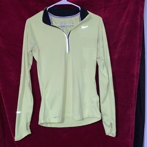 LIME GREEN NIKE HALF ZIP